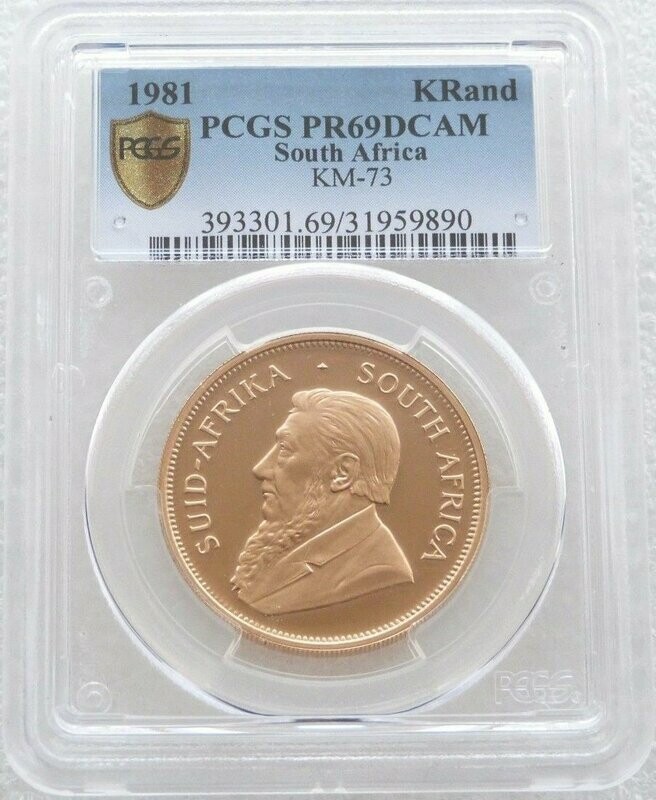 1981 South Africa Full Krugerrand Gold Proof 1oz Coin PCGS PR69 DCAM