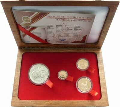 2015 South Africa Prestige Winston Churchill Mint Mark Krugerrand Gold Proof 3 Coin Set Box Coa