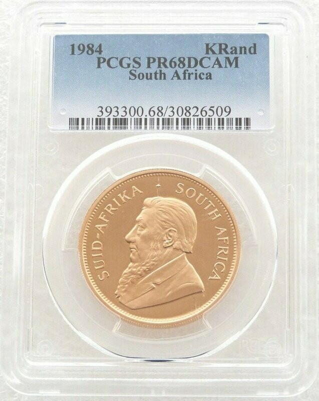 1984 South Africa Full Krugerrand Gold Proof 1oz Coin PCGS PR68 DCAM