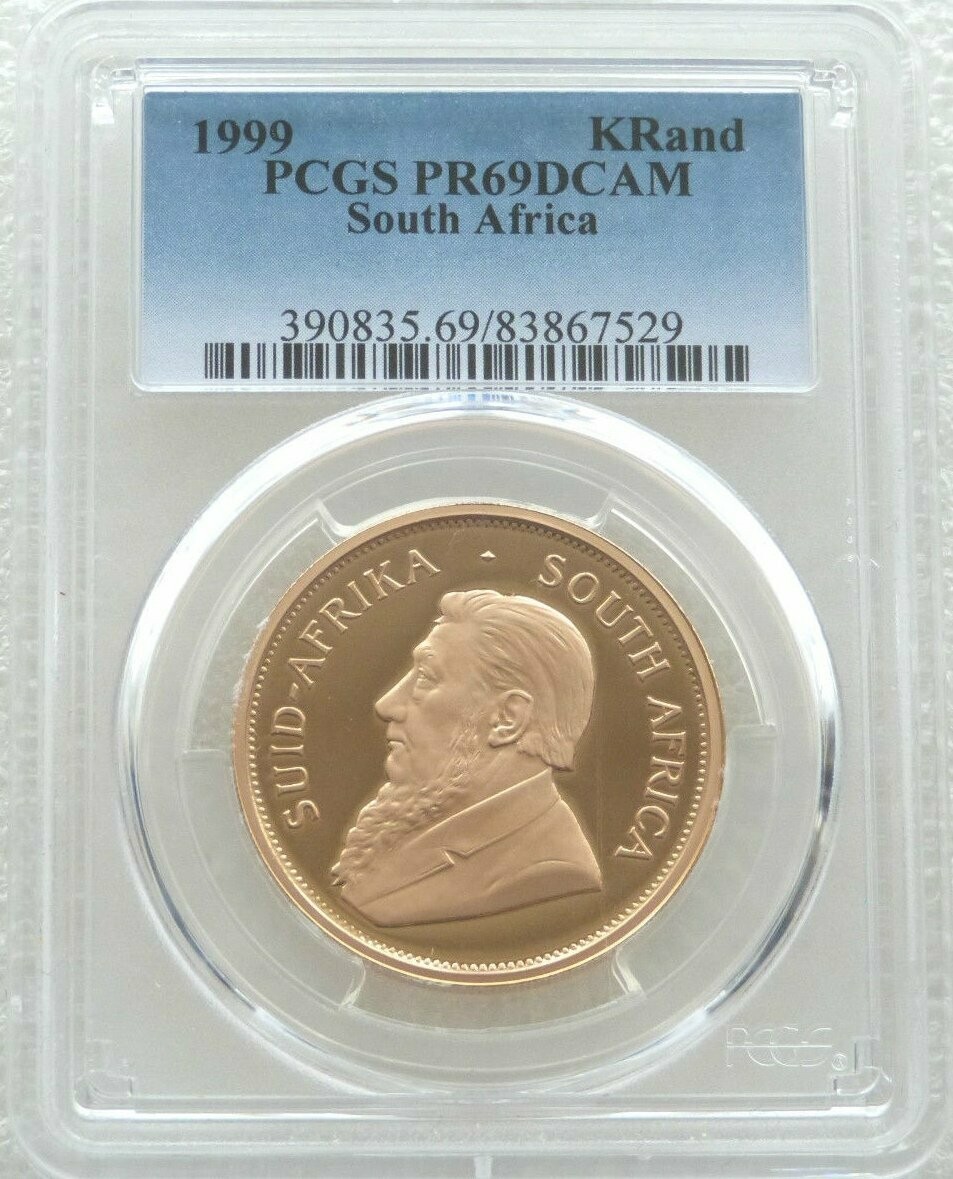 1999 South Africa Full Krugerrand Gold Proof 1oz Coin PCGS PR69 DCAM
