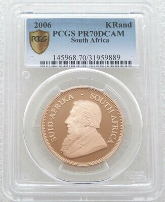 2006 South Africa Full Krugerrand Gold Proof 1oz Coin PCGS PR70 DCAM