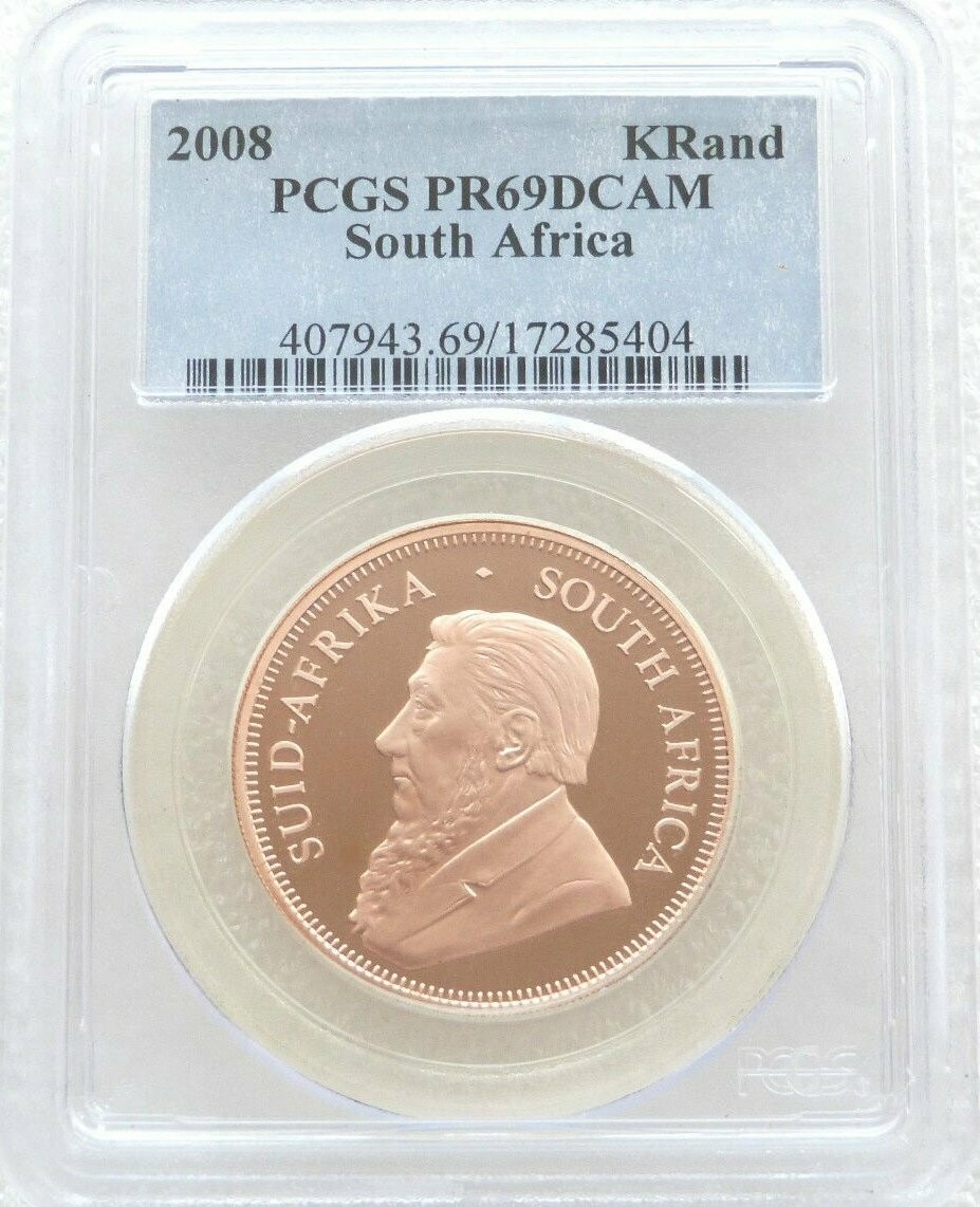2008 South Africa Full Krugerrand Gold Proof 1oz Coin PCGS PR69 DCAM