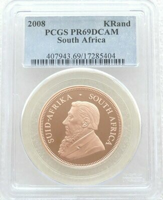 2008 South Africa Full Krugerrand Gold Proof 1oz Coin PCGS PR69 DCAM