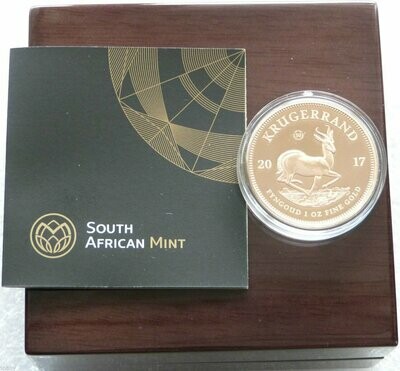 2017 South Africa 50th Anniversary Privy Mark Full Krugerrand Gold Proof 1oz Coin Box Coa