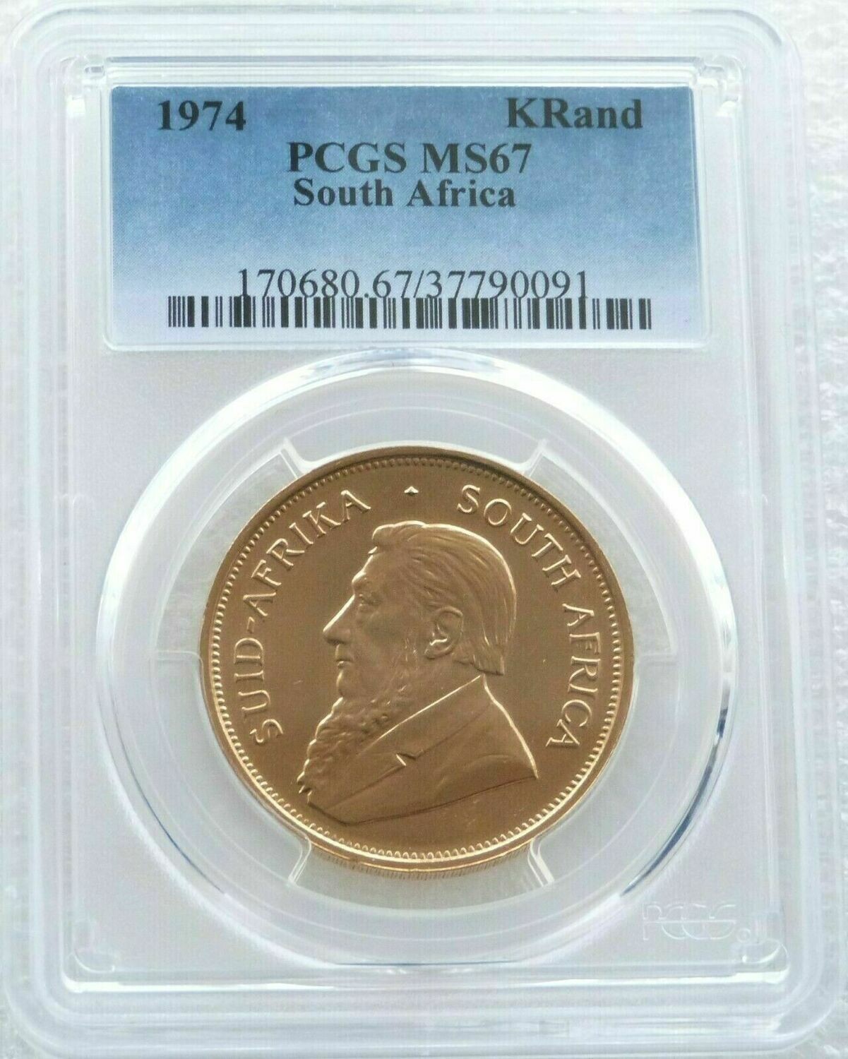 1974 South Africa Full Krugerrand Gold 1oz Coin PCGS MS67
