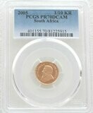 2005 South Africa Tenth Krugerrand Gold Proof 1/10oz Coin PCGS PR70 DCAM