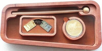 2012 South Africa Natura Launch Mint Mark Painted Wolf 100 Rand Gold Proof 1oz Coin Set Box Coa