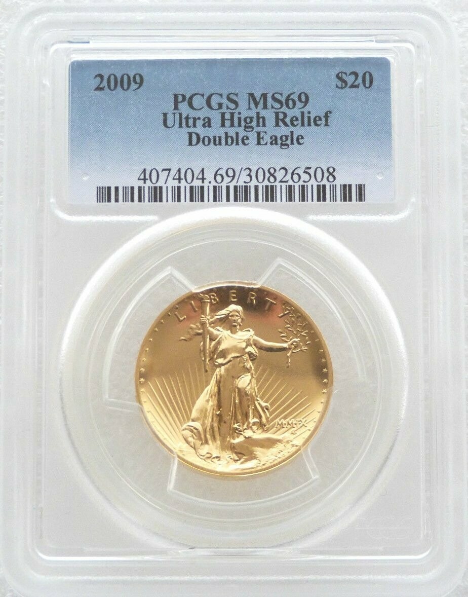 2009 American Ultra High Relief Double Eagle $20 Gold 1oz Coin PCGS MS69