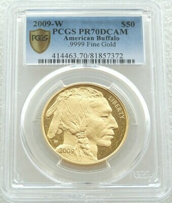 2009-W American Buffalo $50 Gold Proof 1oz Coin PCGS PR70 DCAM