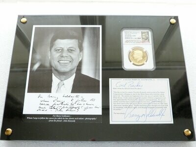 2014-W American John F Kennedy High Relief 50c Half Dollar Gold Proof 3/4oz Coin Set NGC PF70 UC