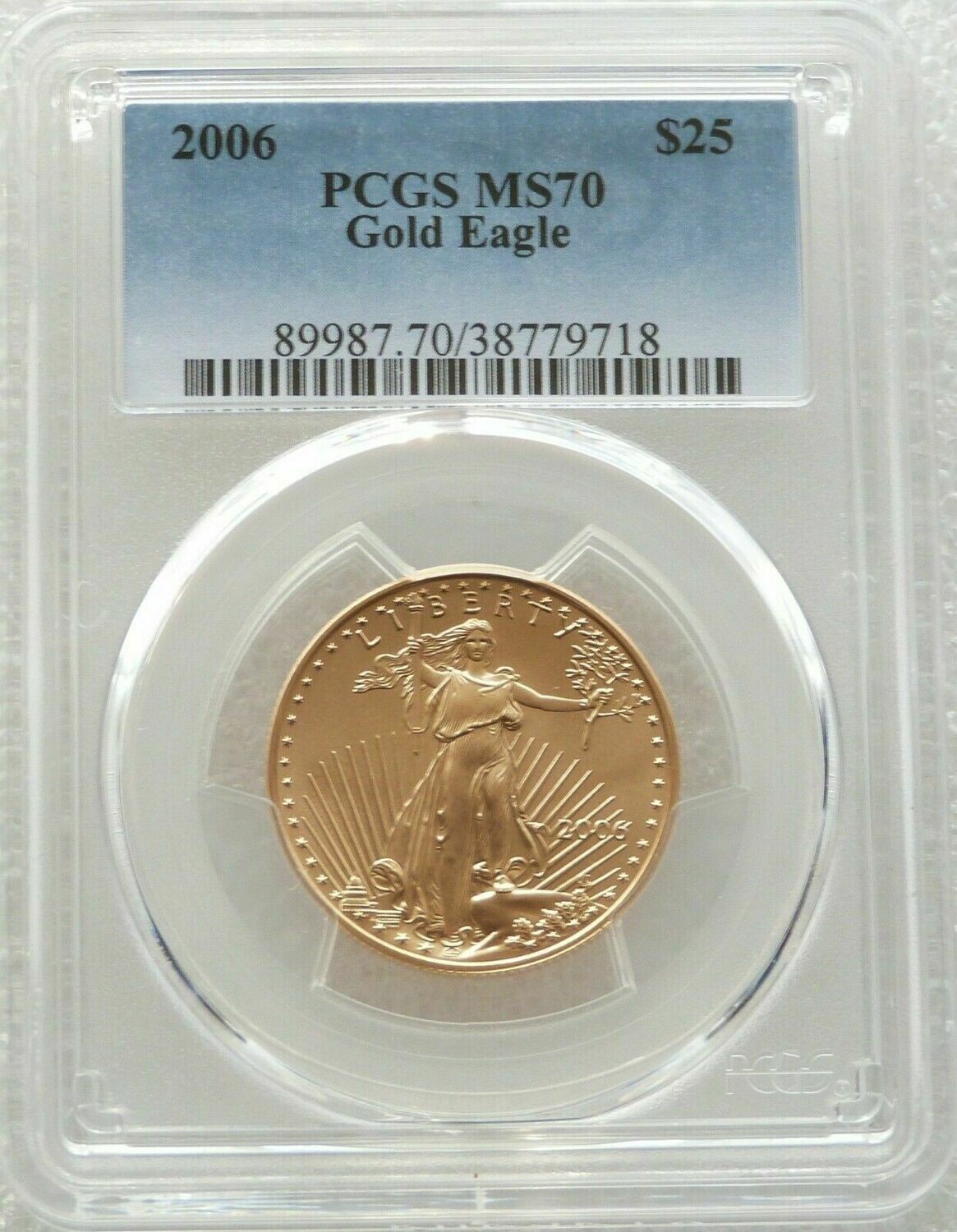 2006 American Eagle $25 Gold 1/2oz Coin PCGS MS70
