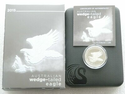 2015 Australia Wedge Tailed Eagle $100 Platinum Proof 1oz Coin Box Coa