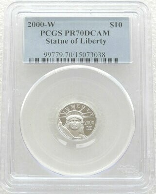 2000-W American Eagle $10 Platinum Proof 1/10oz Coin PCGS PR70 DCAM