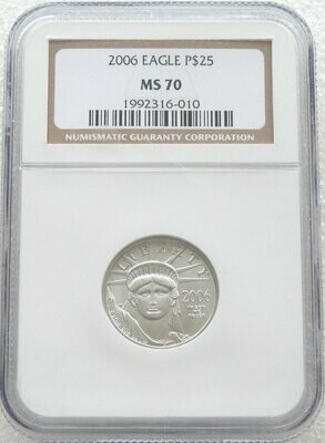 2006 American Eagle $25 Platinum 1/4oz Coin NGC MS70