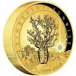 2016 Australia Kimberley Sunrise $500 Gold Proof 2oz Coin Box Coa w/Diamond