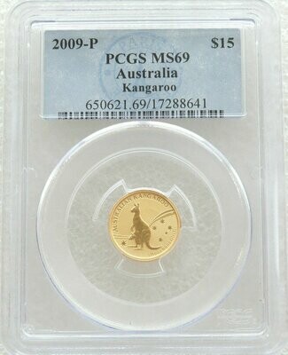 2009 Australia Kangaroo $15 Gold 1/10oz Coin PCGS MS69