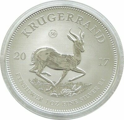 2017 South Africa 50th Anniversary Privy Mark Krugerrand Silver 1oz Coin