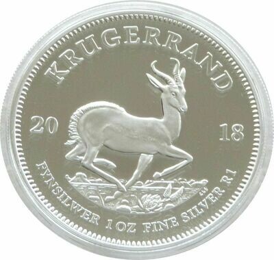 2018 South Africa Krugerrand Silver Proof 1oz Coin Box Coa