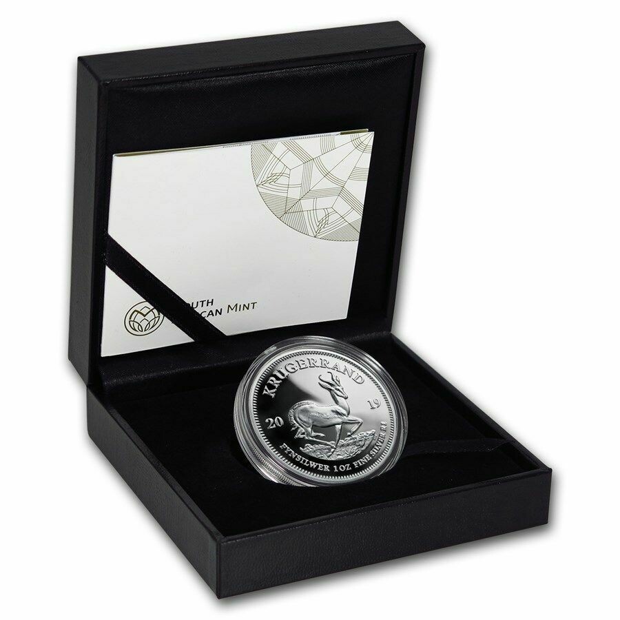2019 South Africa Krugerrand Silver Proof 1oz Coin Box Coa Sealed