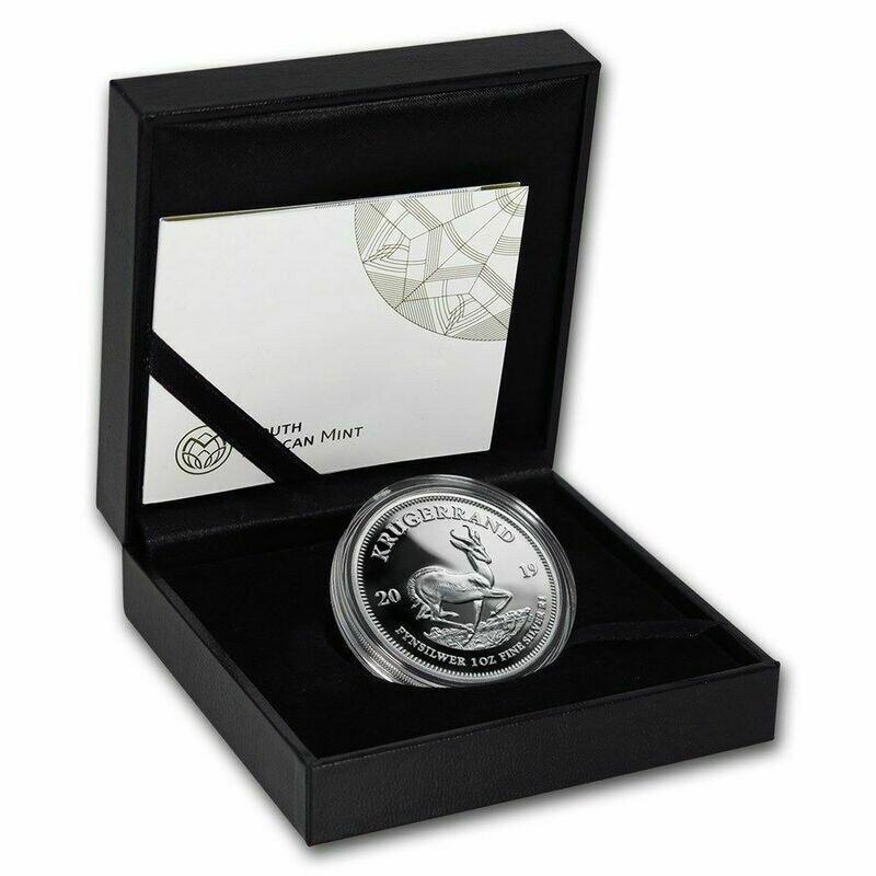 2019 South Africa Krugerrand Silver Proof 1oz Coin Box Coa Sealed