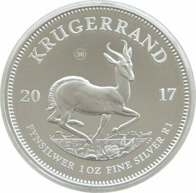 2017 South Africa 50th Anniversary Privy Mark Krugerrand Silver Proof 1oz Coin Box Coa