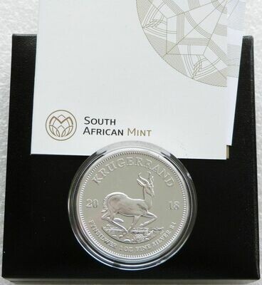 2018 South Africa Krugerrand Silver Proof 1oz Coin Box Coa