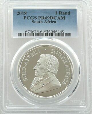2018 South Africa Krugerrand Silver Proof 1oz Coin PCGS PR69 DCAM