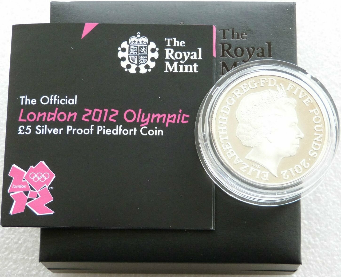 2012 OLYMPICS COUNTDOWN PIEFORT £5 銀貨 2012 London Olympic Games