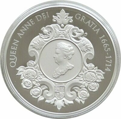 2014 Queen Anne Piedfort £5 Silver Proof Coin Box Coa - Mintage 636