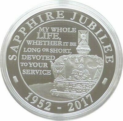 2017 Sapphire Jubilee Piedfort £5 Silver Proof Coin Box Coa