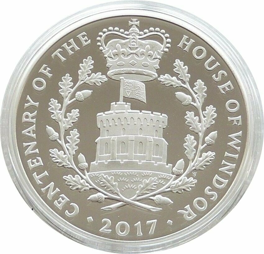 2017 House of Windsor Centenary Piedfort £5 Silver Proof Coin Box Coa