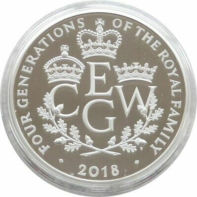 2018 Four Generations of Royalty Piedfort £5 Silver Proof Coin Box Coa
