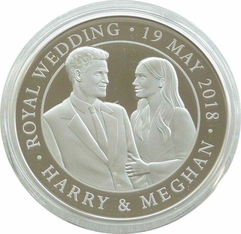 2018 Royal Wedding Harry Meghan Piedfort £5 Silver Proof Coin Box Coa