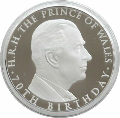 2018 Prince Charles of Wales Piedfort £5 Silver Proof Coin Box Coa