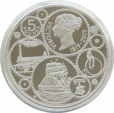 2019 Birth of Queen Victoria Piedfort £5 Silver Proof Coin Box Coa - Mintage 986