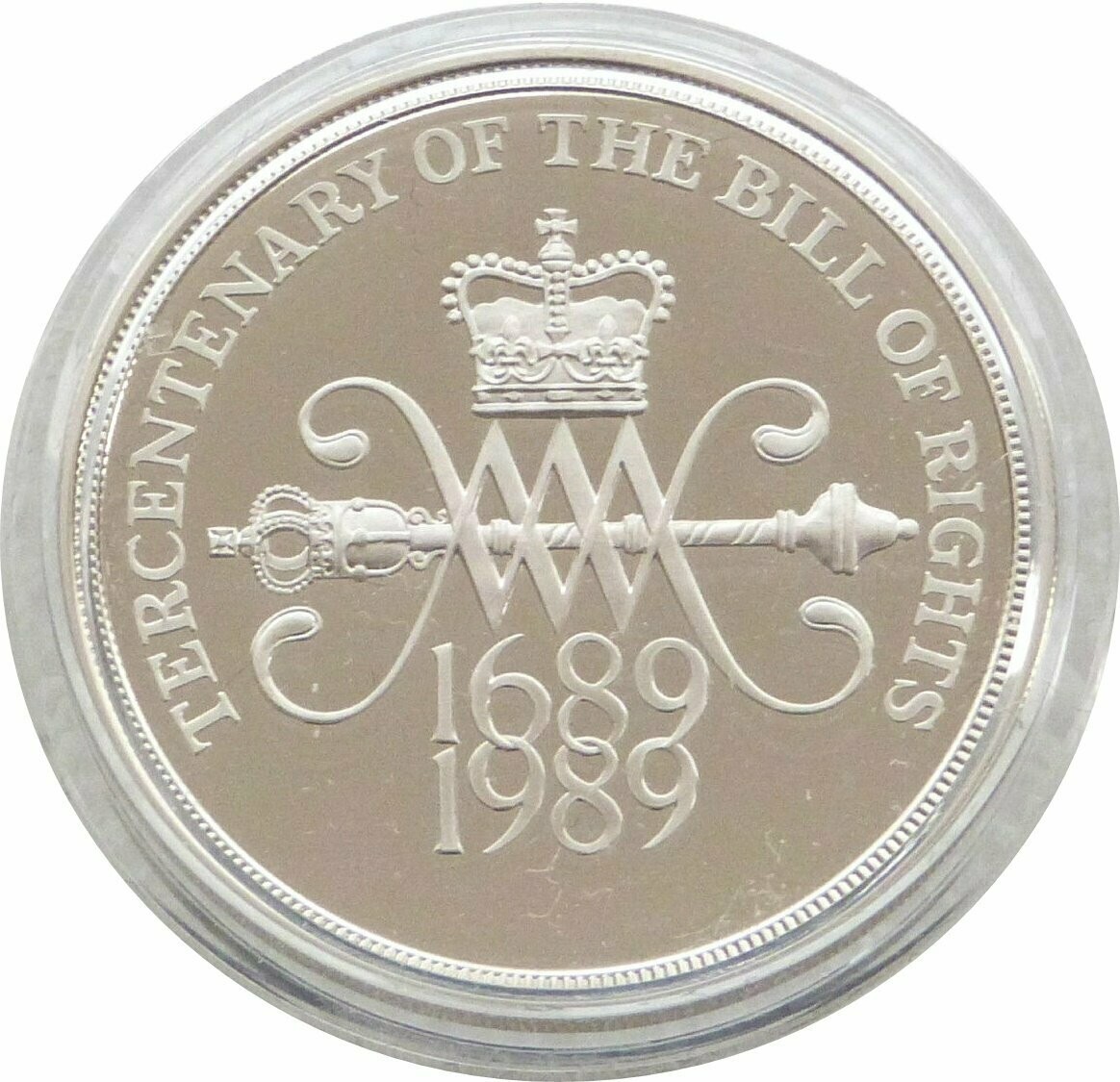 1989 Bill of Rights Piedfort £2 Silver Proof Coin