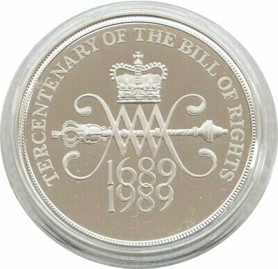 1989 Bill of Rights Piedfort £2 Silver Proof Coin