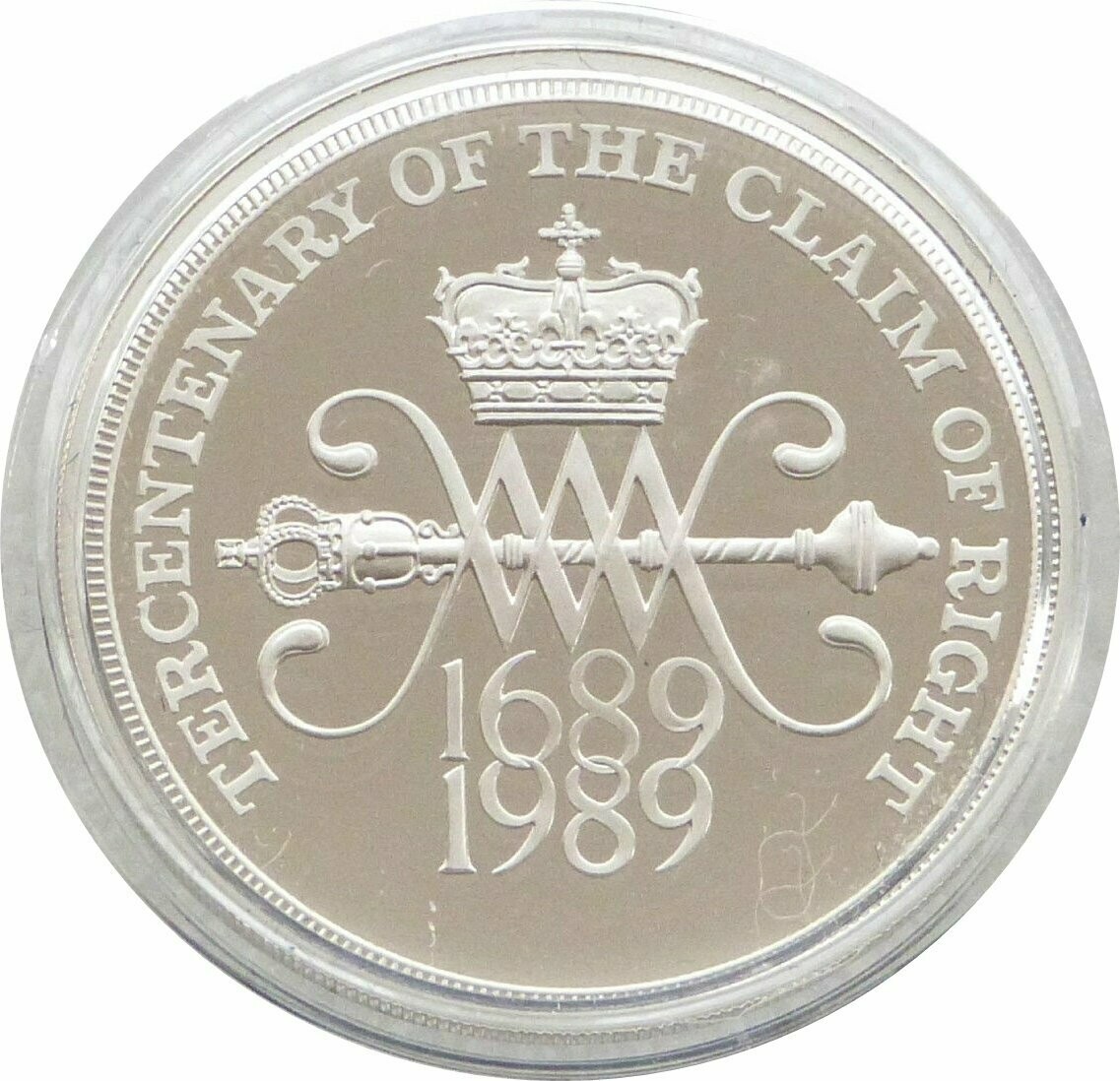 1989 Scottish Claim of Right Piedfort £2 Silver Proof Coin