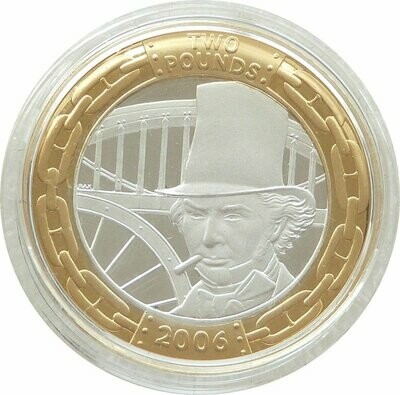 2006 Isambard Brunel The Man Piedfort £2 Silver Proof Coin