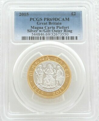 2015 Magna Carta Piedfort £2 Silver Proof Coin PCGS PR69 DCAM