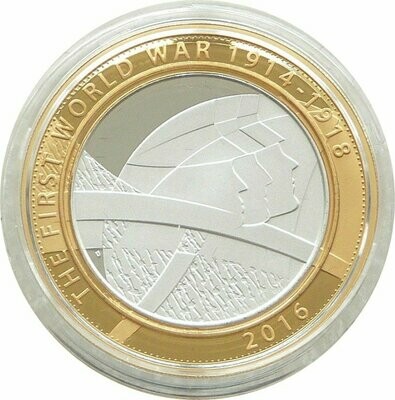 2016 First World War Army Pals Battalions Piedfort £2 Silver Proof Coin Box Coa