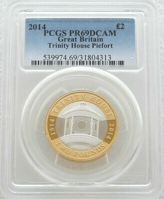 2014 Trinity House Piedfort £2 Silver Proof Coin PCGS PR69 DCAM