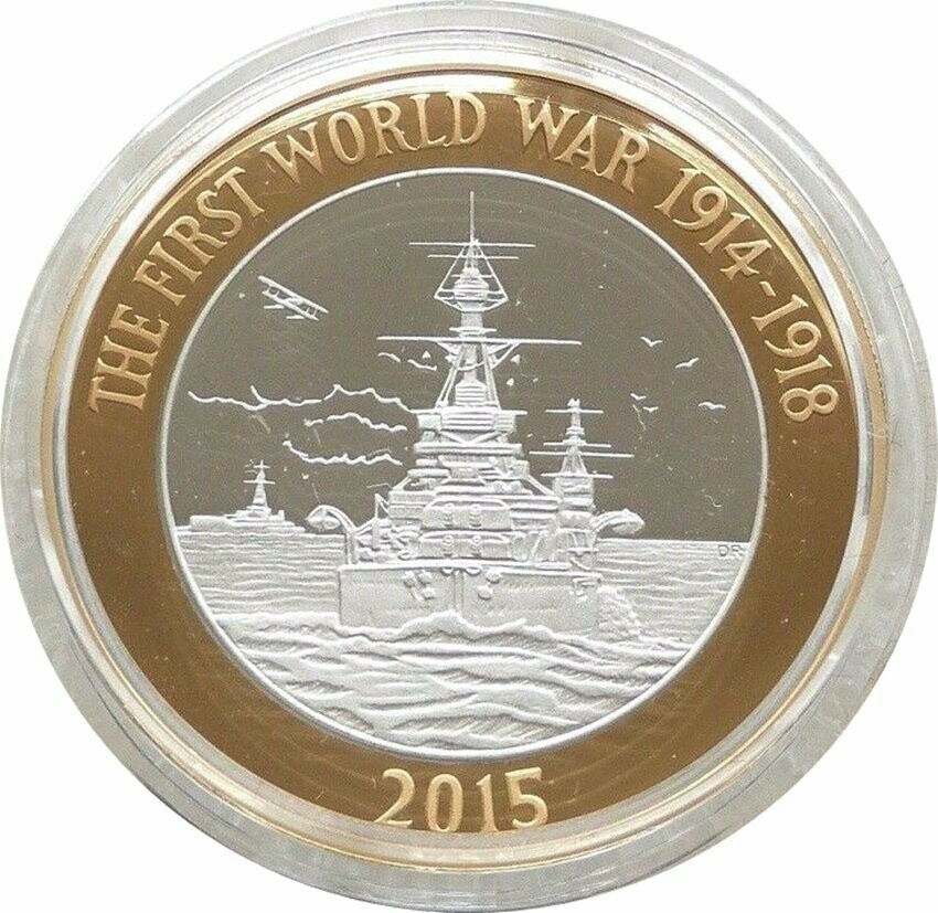 2015 First World War Royal Navy Piedfort £2 Silver Proof Coin Box Coa