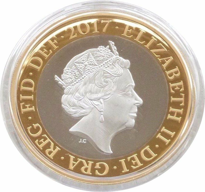 2017 Jane Austen Piedfort £2 Silver Proof Coin Box Coa