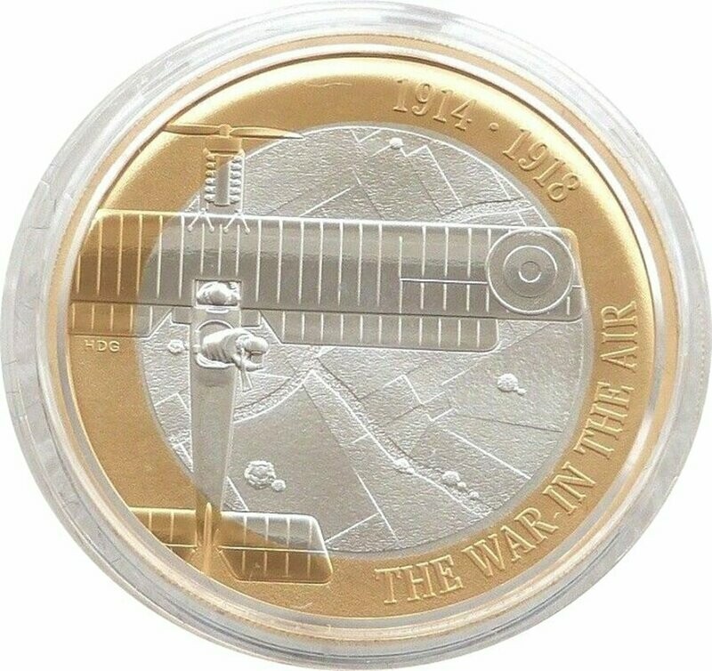 2017 First World War Aviation Piedfort £2 Silver Proof Coin Box Coa
