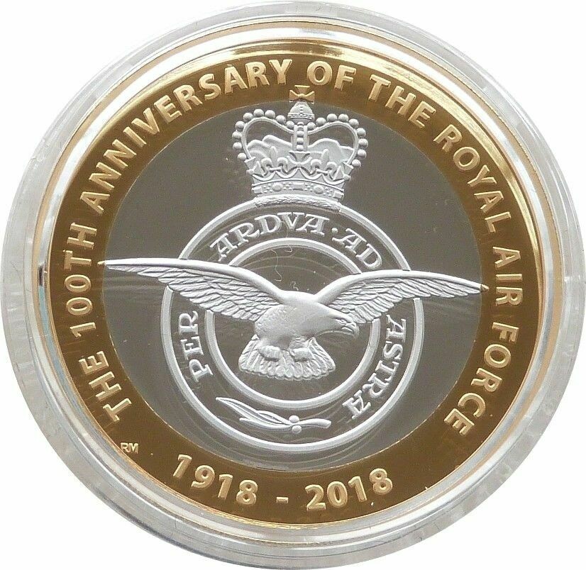 2018 Royal Air Force RAF Emblem Piedfort £2 Silver Proof Coin Box Coa