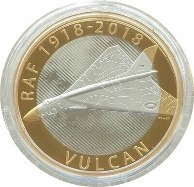 2018 Royal Air Force RAF Vulcan Piedfort £2 Silver Proof Coin Box Coa