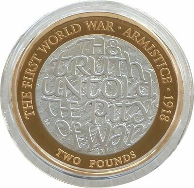 2018 First World War Armistice Piedfort £2 Silver Proof Coin Box Coa