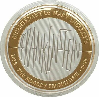 2018 Mary Shelley Frankenstein Piedfort £2 Silver Proof Coin Box Coa