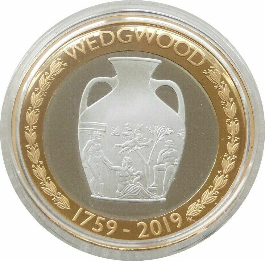 2019 Formation of Wedgwood Piedfort £2 Silver Proof Coin Box Coa